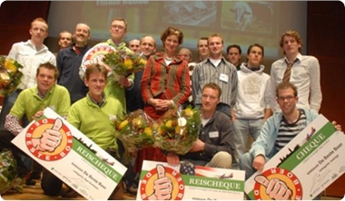 Sfeerfoto van de winnaars van de Beste Boer Competitie