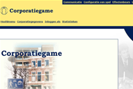 Corporatiegame startscherm